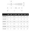 Tournevis plat à manche bois pour vis à fente lame forgée 5x100mm de longueur totale 205mm - FACOM - ATH.5.5X100 pas cher Secondaire 1 S