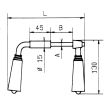 Béquille 5178 carré 8mm sur angle écart de serrage 40mm - METALUX - F651780000 pas cher Secondaire 1 S