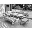 Ensemble repas de jardin ANTALYA 9 places en aluminium gris - DCB Garden - ANTALYA-S1-GRIS pas cher Secondaire 1 S