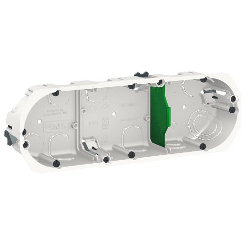 Bo&icirc;te d&rsquo;encastrement MULTIFIX D 67mm 3 postes P 40mm - SCHNEIDER ELECTRIC - IMT35934R pas cher