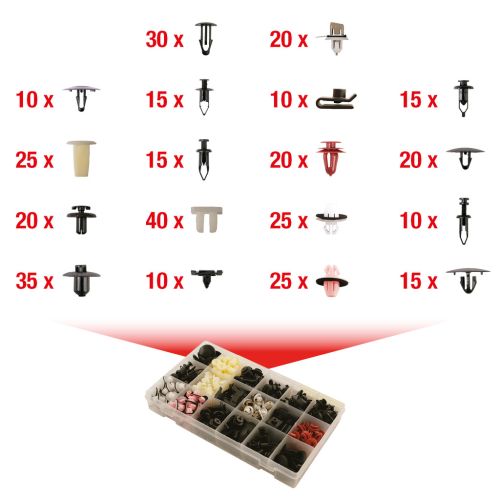 Assortiment d'agrafes pour Toyota/Lexus 360 pièces KS TOOLS 420.0800 photo du produit Secondaire 1 L