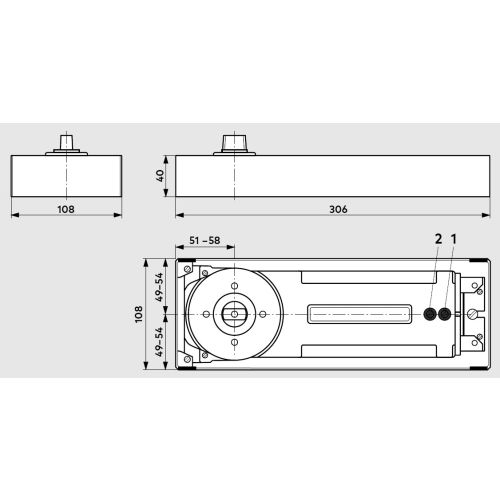 Pivot de sol à frein BTS 84 pour porte battante - DORMA - 81310001 pas cher Secondaire 2 L