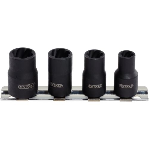 Jeu de 4 douilles à chocs 1/4 '' avec rail de rangement de 8 à 13 mm KS TOOLS 913.1450 photo du produit Principale L