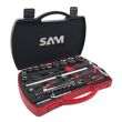 Coffret douille et cliquets 1/4'' et 1/2'' 60 outils SAM OUTILLAGE 75-SHR60Z photo du produit