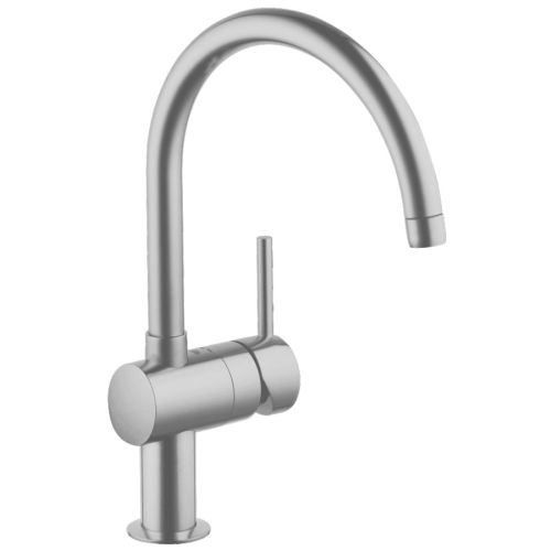 Mitigeur d'évier bec haut C MINTA monocommande SuperSteel - GROHE - 32917-DC0 pas cher