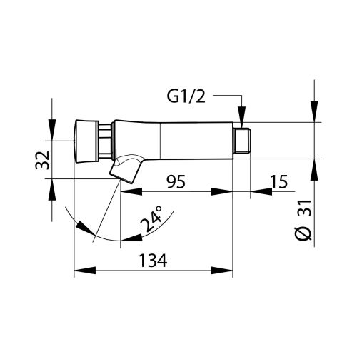 Robinet temporisé NEO froid mural PRESTO 66015 photo du produit Secondaire 1 L