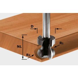 Fraise pour poignée moulurée Festool HW S8 D22/16/R2,5+6 - 491140 pas cher Principale M