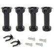 Kit de 4 pieds ABS hauteur 150mm avec 4 vis et 2 clips réglage 148-165mm - EMUCA - 3999417 pas cher