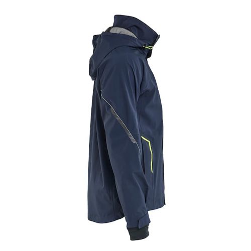 Veste hardshell stretch à capuche marine foncé/jaune fluo T4XL - BLÅKLÄDER - 4483191786334XL pas cher Secondaire 3 L