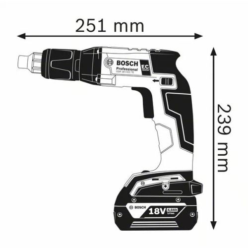 Visseuse plaquiste sans-fil Bosch GSR 18V-EC TE 18 V + 2 batteries Procore 4Ah + chargeur + L-Boxx photo du produit Secondaire 4 L