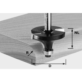 Fraise à moulurer Festool HW S8 D38,1/R12,7 KL - 491016 pas cher Principale M