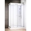 Cabine de douche hydromassante SILVER HYDRO 140x90 droite blanc - THALASSOR - SRMB1490D pas cher