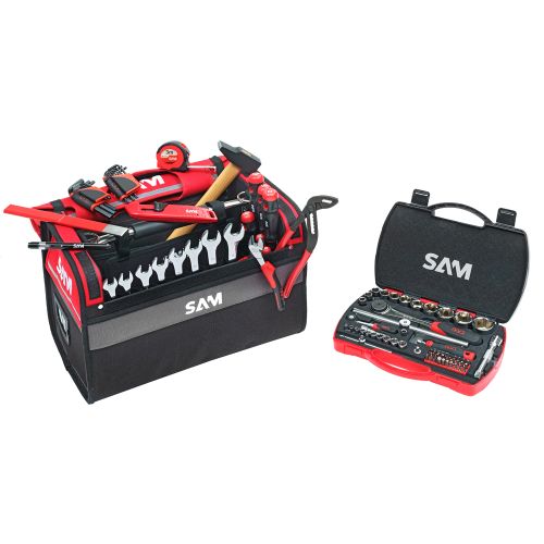 Caisse à outils textile 30 L 100 outils de maintenance SAM OUTILLAGE CP-100-BAG2N photo du produit