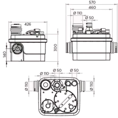 Station de relevage SANICUBIC 1 Evolution SFA - CUBIC1NM photo du produit Secondaire 1 L