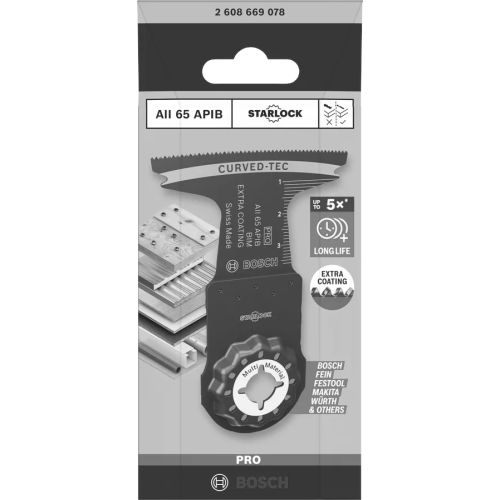 Lame pour outil multifonctions STARLOCK PRO AII 65 APIB BIM Extra bois et métal 65x40mm - BOSCH - 2608669078 pas cher Secondaire 2 L