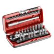 Coffret d'embouts 1/4'' - 31 pièces - FACOM - R.180J31PB pas cher