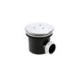 Bonde receveur D60mm + champignon D90mm en métal sortie horizontale - GARIS - P01-BD60CL pas cher