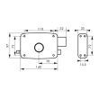 Serrure garage bouton tirage 140 x 90 mm droite THIRARD 00000047 photo du produit