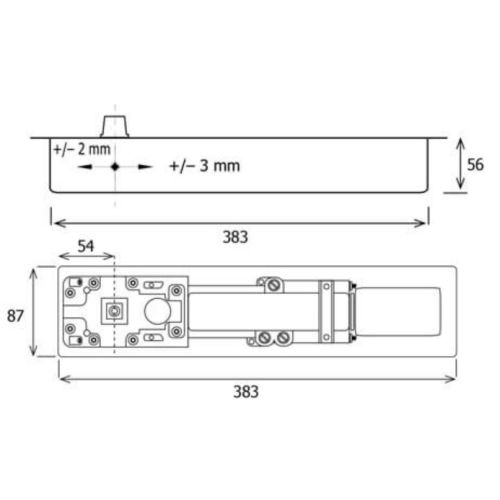 Pivot de sol JANUS+ force 4 sans arrêt axe carré - SEVAX - SN314068 pas cher Secondaire 3 L