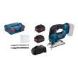 Scie sauteuse 18V GST 18 V-LI B + 2 batteries Procore 5,5 Ah + chargeur en coffret L-boxx - BOSCH - 06015A610C pas cher