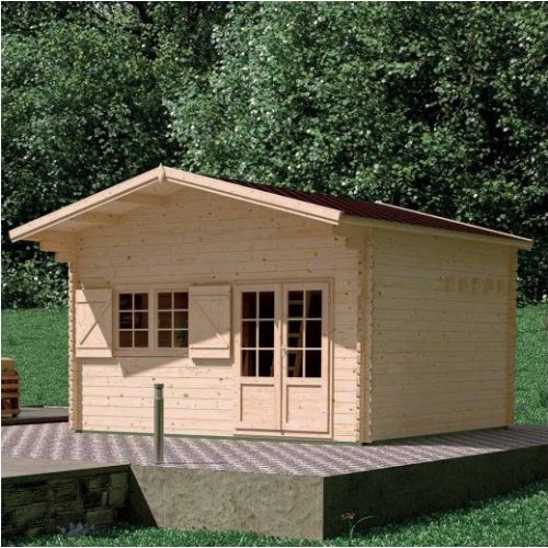 Abri de jardin en bois JASMIN avec mezzanine 19,2m² - FOREST STYLE - 2806 pas cher Secondaire 2 L