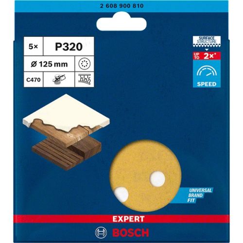 Disque abrasif Expert C470 G100 6 trous - BOSCH - 2608900816 pas cher Secondaire 27 L