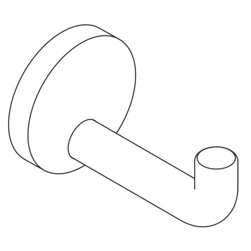 Pat&egrave;re murale profondeur 100 mm diam&egrave;tre 70 mm blanc HEWI 477.90.030 99 photo du produit Secondaire 1 L