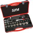 Coffret 1/2'' de 25 outils 6 pans en mm - SAM OUTILLAGE - 75-SH25 pas cher