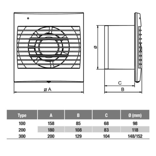 Aérateur DECOR extra-plat 100 CZ - UNELVENT - 400851 pas cher Secondaire 1 L