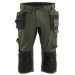 Pantacourt de travail stretch 2D vert foret/noir T38 - BLÅKLÄDER - 175418324298C44 pas cher
