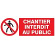 Chantier interdit au public 330x200mm - TALIAPLAST - 621209 pas cher