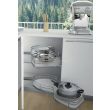 Kit 2 plateaux fond mélaminé blanc avec axe pour meuble porte 450 SIGE SPA 370+DTE photo du produit Secondaire 1 S