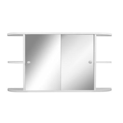 Armoire de toilette étagères intérieures et extérieures RILA WHITE 95cm - PRADEL - 165957 pas cher Secondaire 2 L