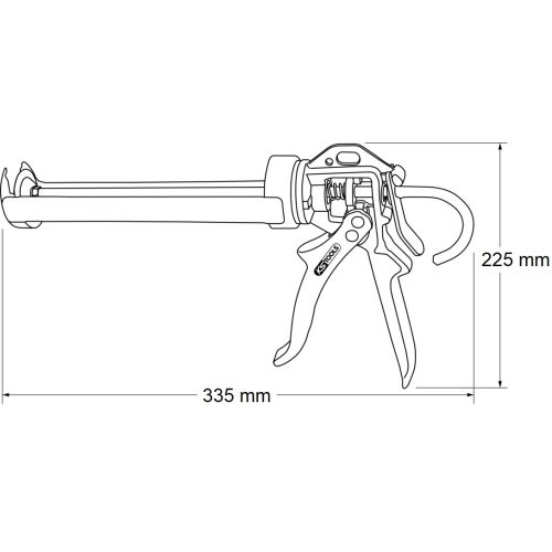 Pistolet &agrave; silicone &agrave; scellement chimique 310 ml KS TOOLS 980.2001 photo du produit Secondaire 1 L