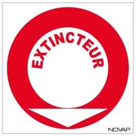 Plaque de signalisation Novap EXTINCTEUR 200 x 200 mm - 4034706 photo du produit Principale M