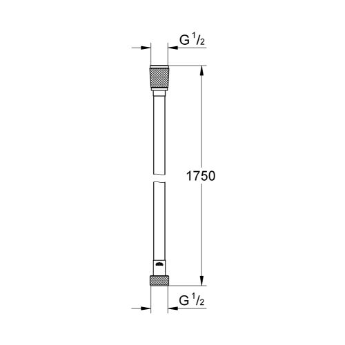 Flexible de douche SILVERFLEX TWISTSTOP 1,75 m chromé - GROHE PROFESSIONAL - 28388001 pas cher Secondaire 1 L