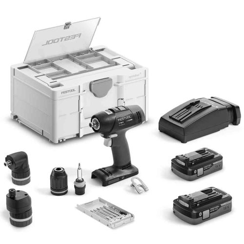 Perceuse-visseuse 18V T 18+3 HPC 4,0 I-Set + 2 batteries 4Ah + chargeur + Systainer SYS3 - FESTOOL - 577609 pas cher