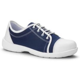 Chaussure de sécurité basse S1P SRC FASHION pour femme blanc/bleu marine P41 - S24 - LOANE-MARINE-41 pas cher Principale M