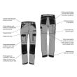 Pantalon de travail multipoches RULER WORK ATTITUDE noir/gris T0 - LAFONT - LA-1ATTUP-6-2988-0 pas cher Secondaire 2 S