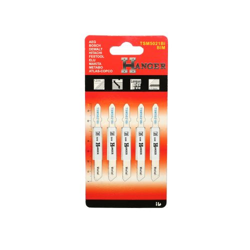 Pack de 5 lames de scie sauteuse TSM5021Bi pour métal 50 mm HANGER 150211 photo du produit Secondaire 1 L