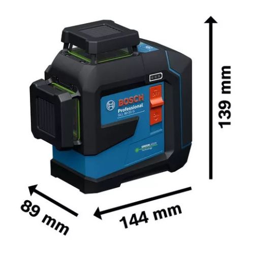 Laser lignes 3,7 V GLL 80-33 G Professional (sans batterie ni chargeur) + 4 piles AA LR6 BOSCH 0601065500 photo du produit Secondaire 3 L