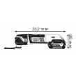 Découpeur-ponceur 18V GOP 18V-28 + 2 batteries Procore 4 Ah + chargeur GAL 18V-40 + L-BOXX BOSCH 06018B600Q photo du produit Secondaire 6 S