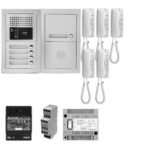 Pack audio 5 post complet blanc - AIPHONE - 200376 pas cher