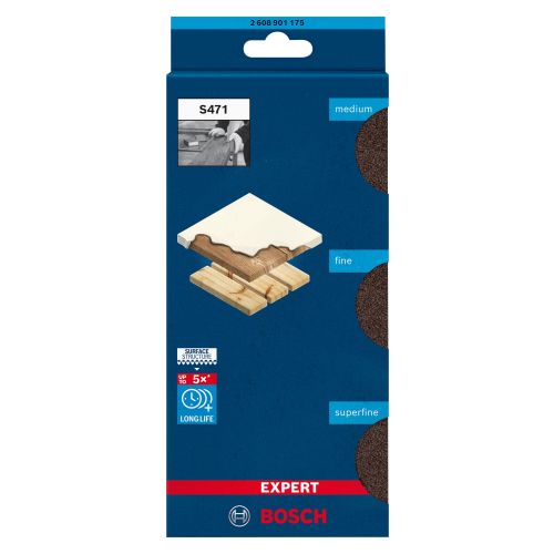 Kit 3 éponges pavé Expert 3 grains BOSCH 2608901175 photo du produit Secondaire 4 L