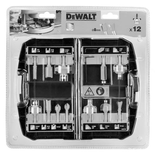 Coffret de 12 fraises pour défonceuses - DEWALT - DT90016-QZ pas cher Secondaire 1 L