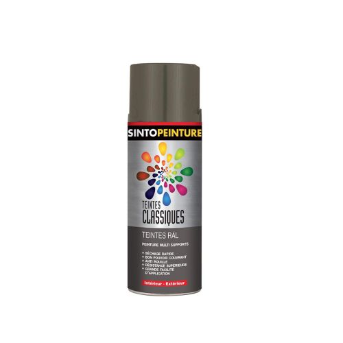 Peinture classiques antirouille teintes gris argenté brillant RAL7001 en aérosol de 400ml - SINTO - 925055 pas cher Secondaire 1 L