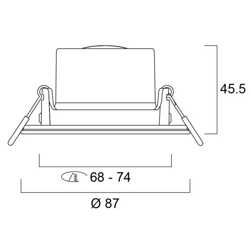 Spot encastré à LED intégré YOURHOME 500lm blanc IP65 3000K 830 - SYLVANIA - 90014 pas cher Secondaire 9 L