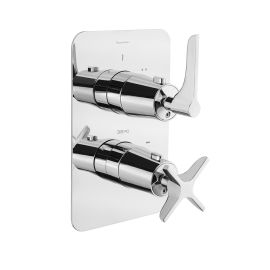 Mitigeur de douche thermostatique &agrave; encastrer ADAGIO Ramon Soler 918722S 2 voies sans ensemble de douche chrom&eacute; - 91D306144 pas cher Principale M