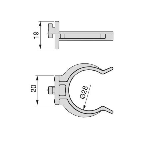 Clips de fixation pour plinthe aluminium et PVC