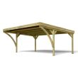 Carport en bois Double VICTOR Moderne 29,2m² - FOREST STYLE - 4926 pas cher